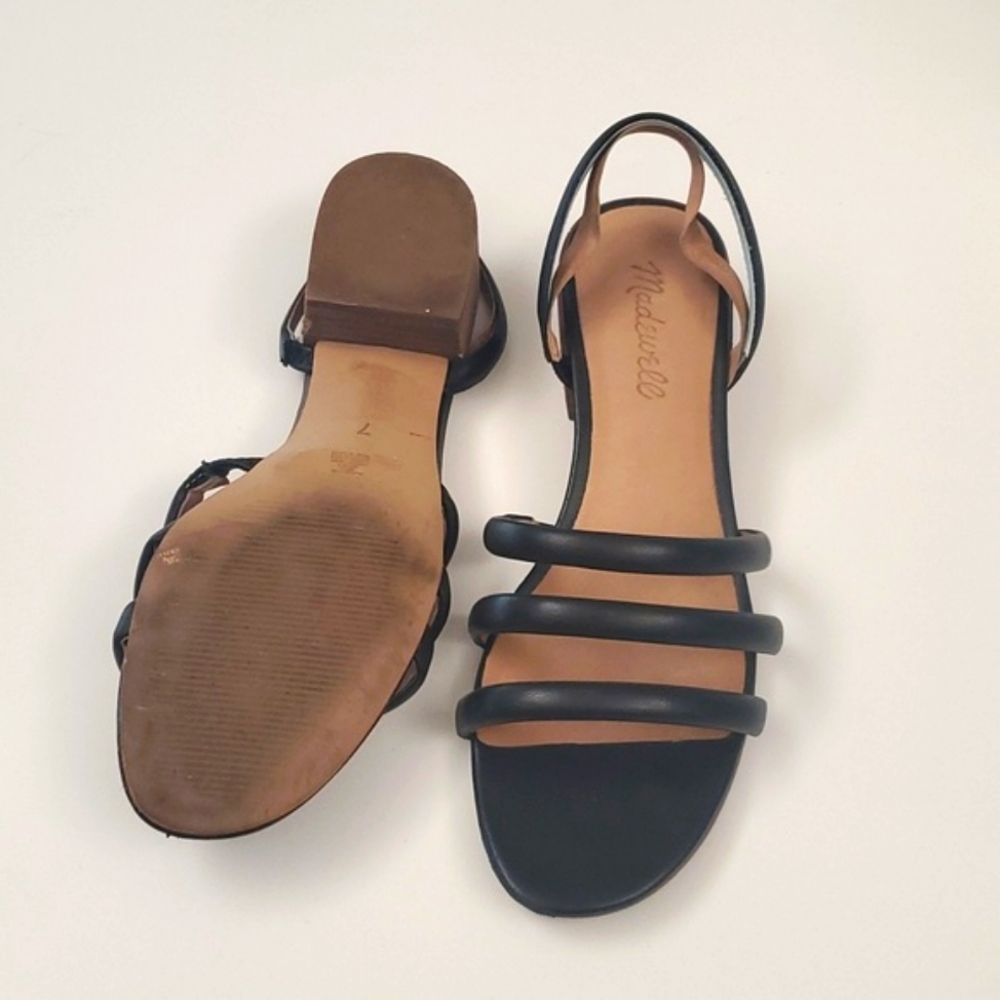 Madewell leather low block heel sandals - Picture 3 of 7